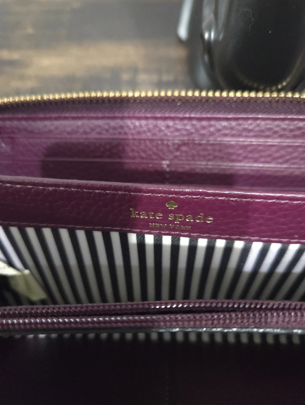 Kate Spade New York Large Continental Plum Zip-Around Wallet
